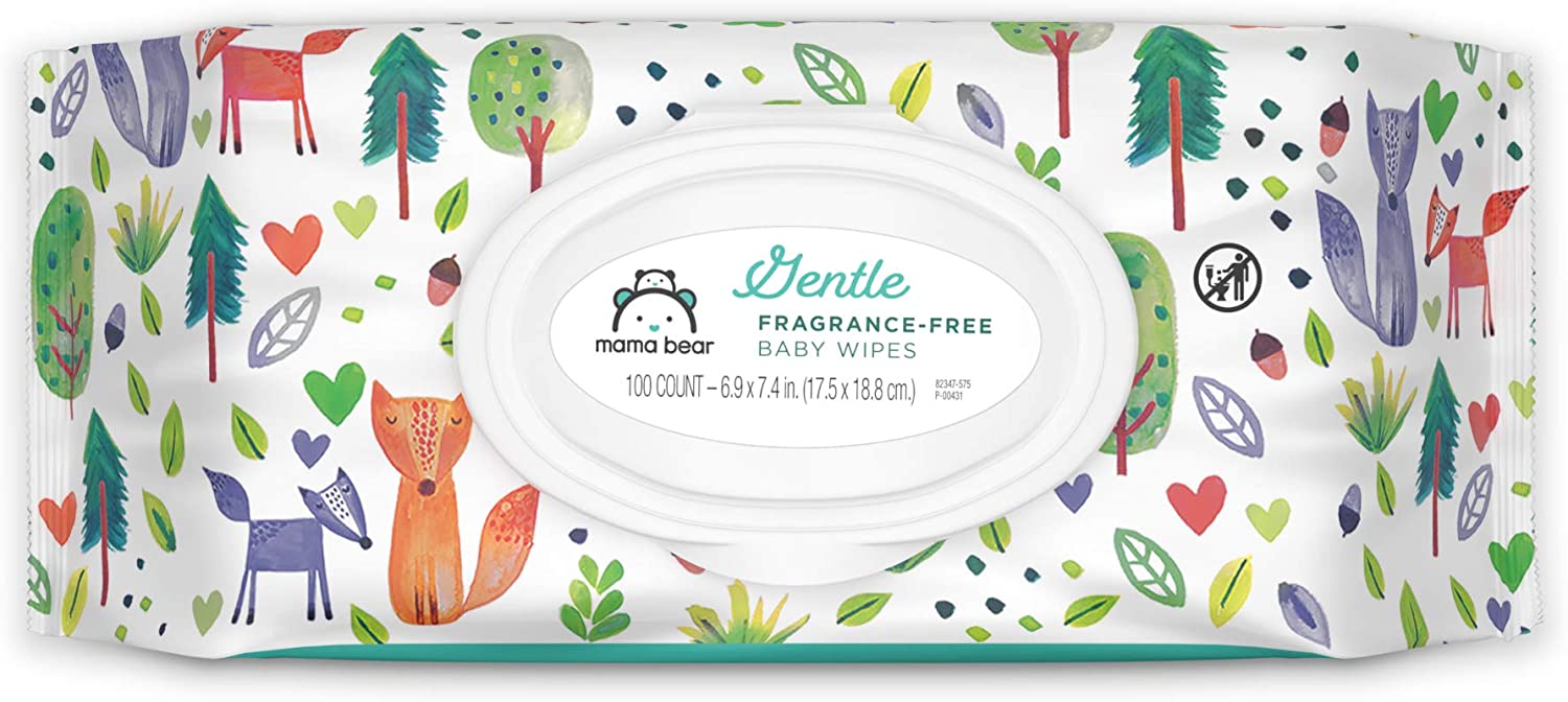 230816021323169_1 Brand - Mama Bear Gentle Fragrance-Free Baby Wipes, Hypoallergenic, 800 Count, 100 Count (Pack of 8) - Image 1